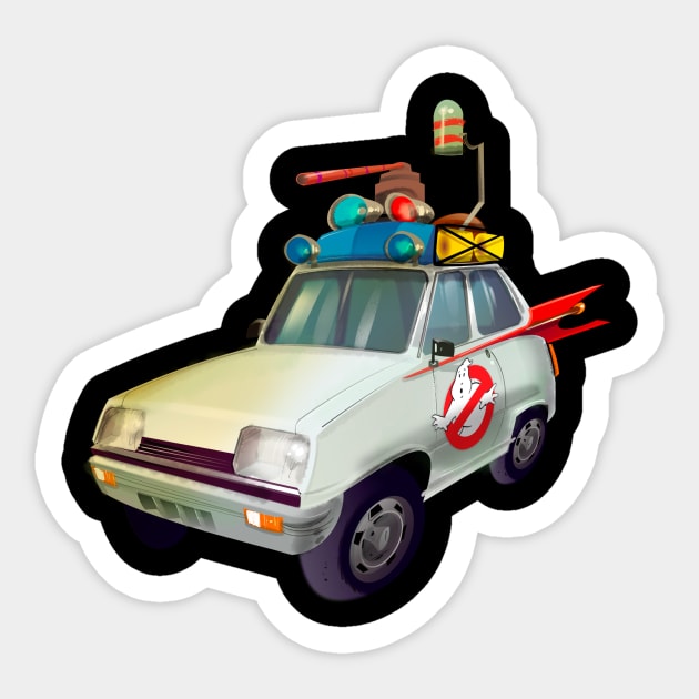 Ecto 1 R5 ghostbusters Sticker by Carmona